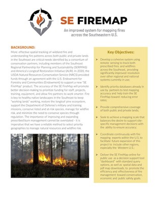 SE FireMap Fact Sheet - 1.0 Technical Version