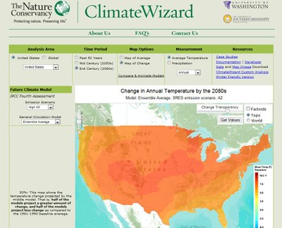 The Nature Conservancy's Climate Wizard