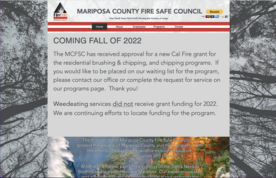 Mariposa County Fire Safe Council