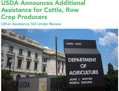USDA Announces Additional Assistance for Cattle, Row Crop Producers