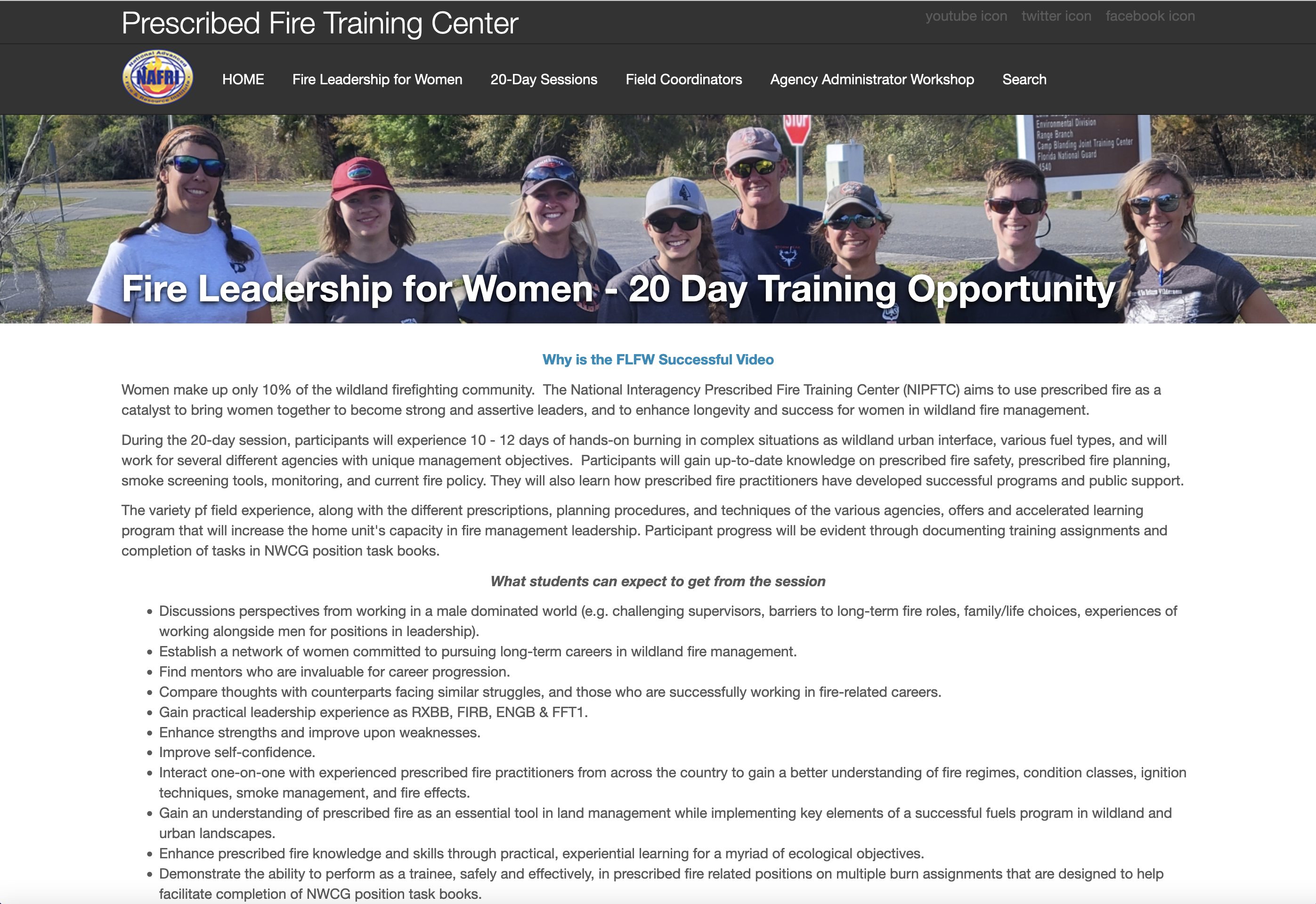 Fire Leadership for Women: Three 20-Day Training Opportunities in 2023
