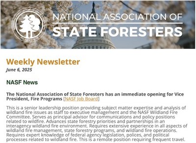 National Association of State Foresters Weekly Newsletter June 6, 2025