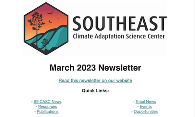Welcome to the Southeast CASC March 2023 Newsletter