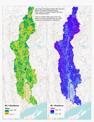 Map: CT River Watershed - Combined IEI, Resiliency
