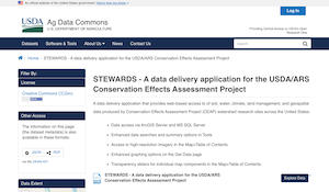 STEWARDS - A data delivery application for the USDA/ARS Conservation Effects Assessment Project
