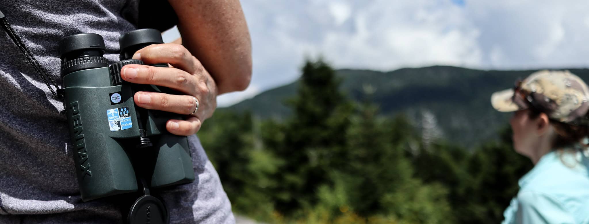 Searching for birds and discussing high-elevation conservation at Mount Mitchell